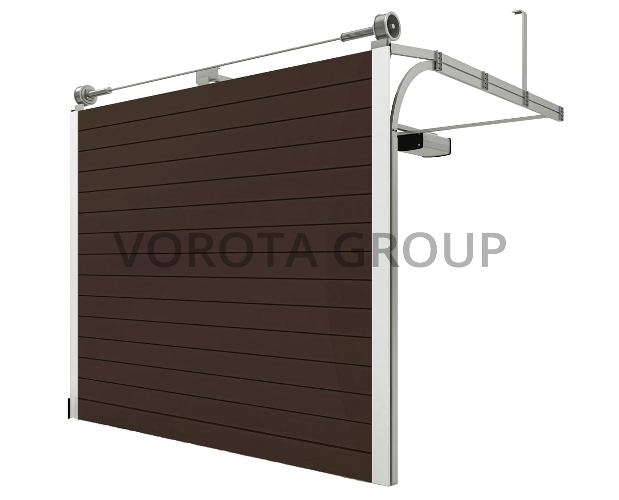 Автоматические ворота для гаража Doorhan коричневые 2500x2500