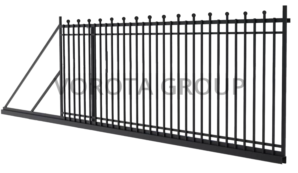 Автоматические откатные ворота Alutech кованные 2900x2000