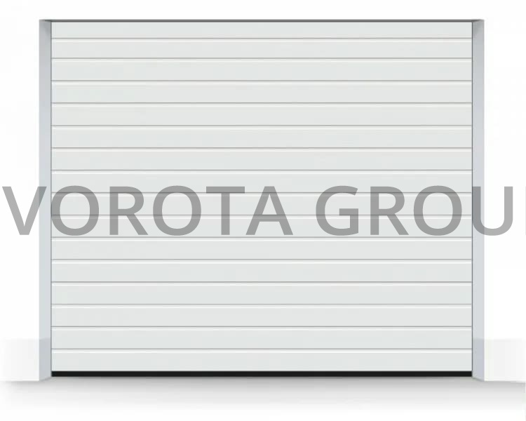Секционные ворота для гаража Alutech белого цвета 2000x2100